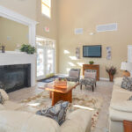 Photo of the living area in a unit at Towne Park in Troy, Ohio.