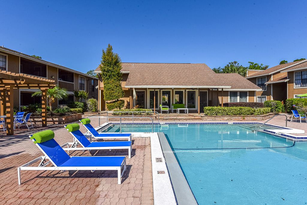 The pool at the Forest Lake property.