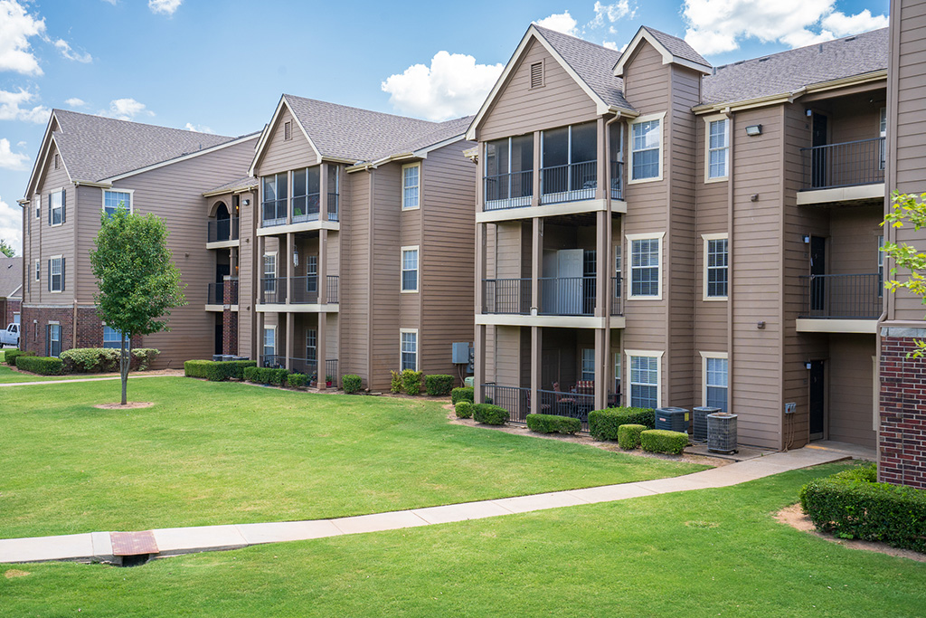 Photo of the backyard at the Renaissance at Norman property in Norman, Oklahoma.
