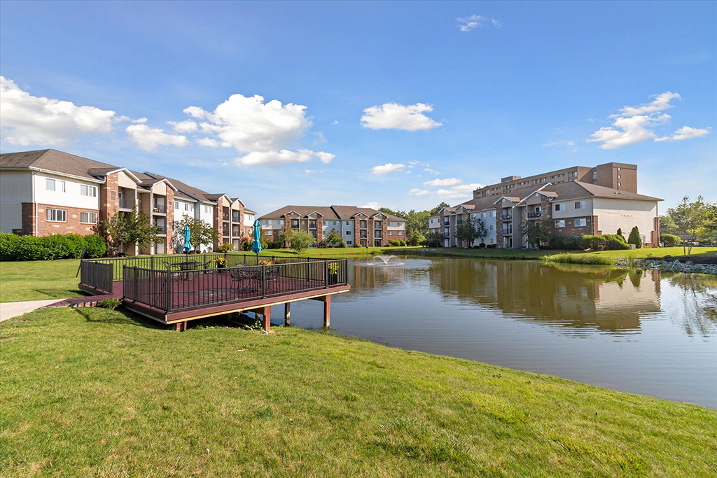 Photo of the pond at the South Pointe property in Southgate, Michigan.