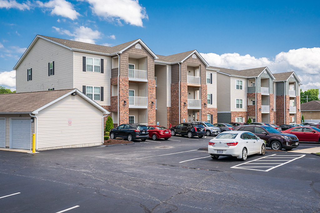 Parking lot and front view of the Vance Station property in Valley Park, Missouri.