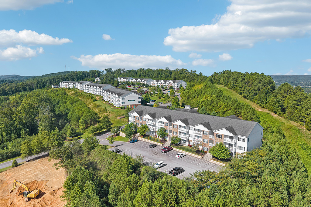 Overhead view of the Brookes Edge property in Cleveland, Tennessee.