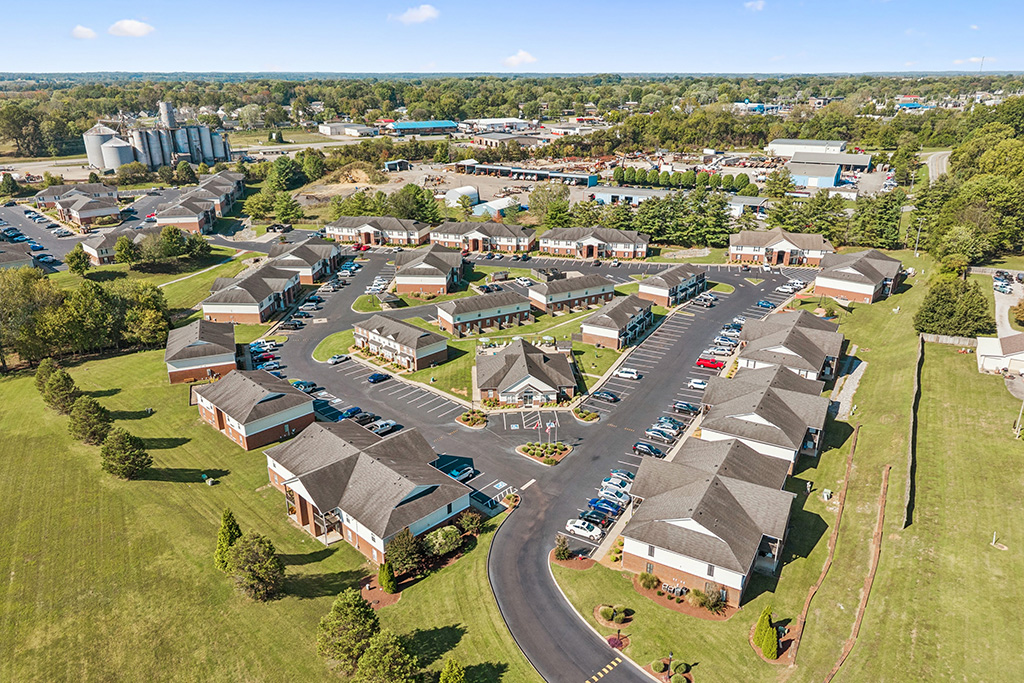 Aerial photo of the Legacy Village property in Springfield, Tennessee.