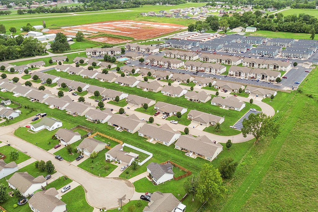 Aerial photo of The Avery property in Farmington, MO.