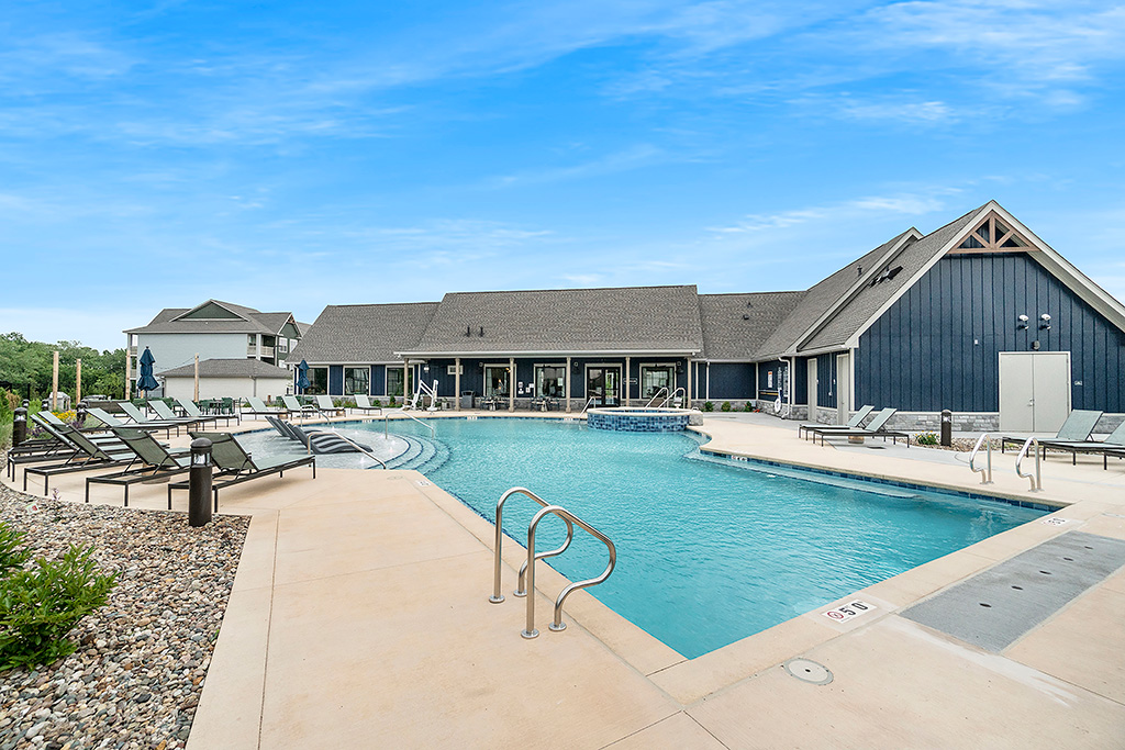 Photo of the pool at The Element property in Kansas City, Missouri.